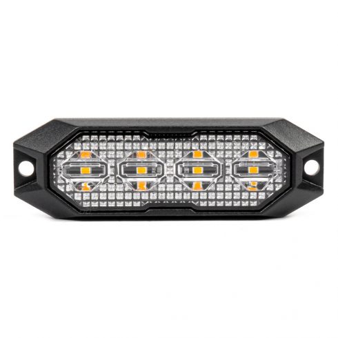 Ploska opozorilna luč 4x3w LED r65 r10 12v 24v amio-03929