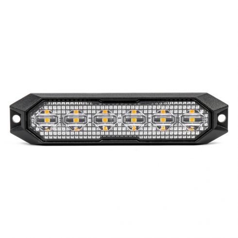 Opozorilna svetilka za ravno bliskavico 6x3w led r65 r10 12v 24v amio-03930