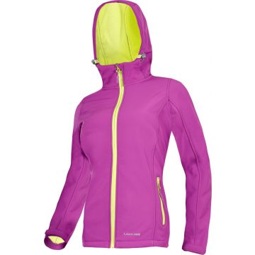   Softshell jakna s kapuco. vijolično-zelena, samica, xl, ce, lahti