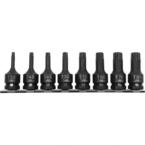 8-bitni set. učinek. 1/2' torx t30-t80 prolin