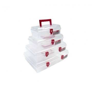 Organizator z ročajem, 5 predelkov, 295x195x85, prolin