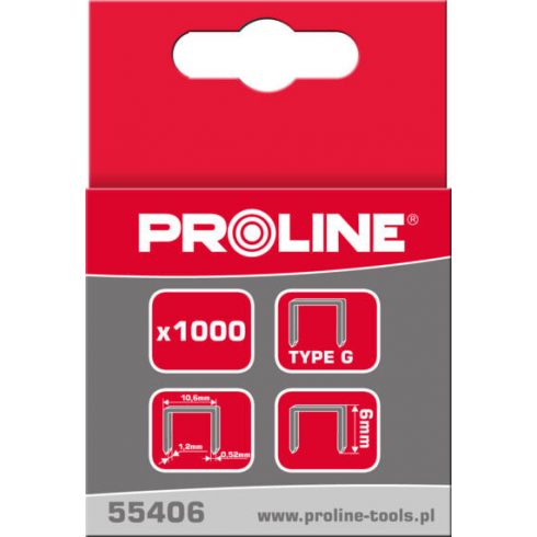 55410 Kaljene sponke tip G, pravokotne, L=10mm, Proline