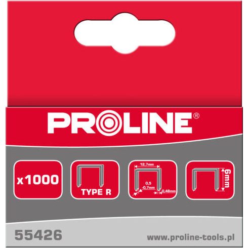 55426 Sponke kaljene, tip R, pravokotne, L=6 mm, Proline