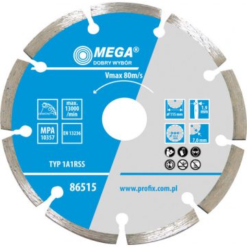   Segmentirani diamantni disk (material popka) 125*2,0*7,7*22,2