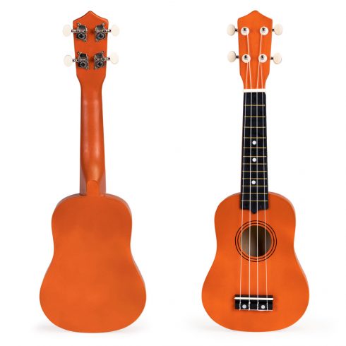 Otroška lesena ukulele kitara s 4 najlon strunami ECOTOYS