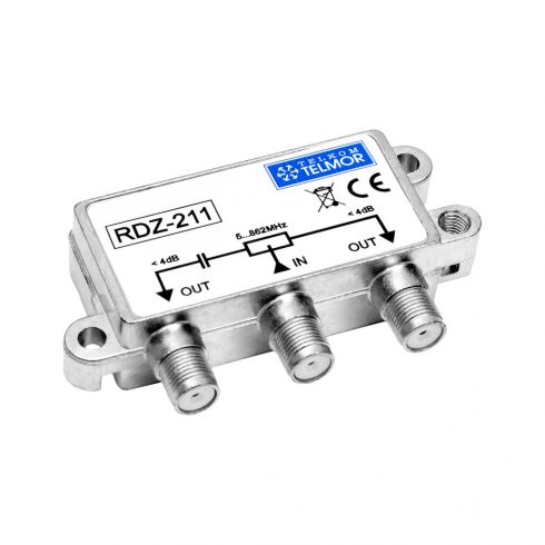 RDZ-211 Dual Outdoor RF Splitter 5-862 MHz 4.0 dB F Level Zunanji TELKOM TELMOR