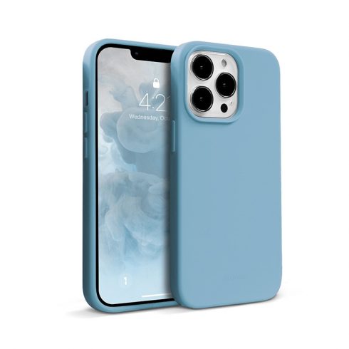 Tekoči silikonski ovitek Crong Color Cover za iPhone 13 Pro Max (nebeško modra)