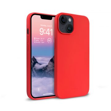   Tekoči silikonski ovitek Crong Color Cover za iPhone 14 / 13 (rdeč)