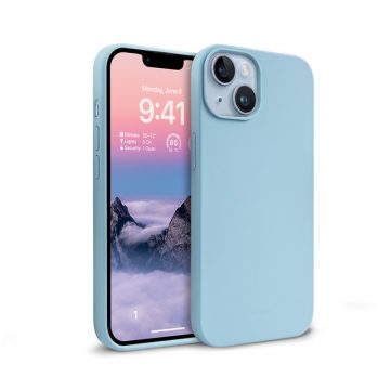   Tekoči silikonski ovitek Crong Color Cover za iPhone 14 Max (nebeško moder)