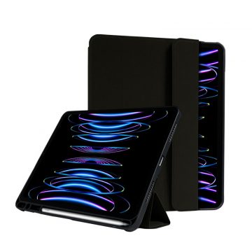   Crong FlexFolio – etui za iPad Pro 11" (2022-2021) / iPad Air 11" M2 (2024) / iPad Air 10.9" (5-4 gen.) s funkcijo Apple Pencil (črn)