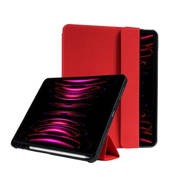   Crong FlexFolio – etui za iPad Pro 11" (2022-2021) / iPad Air 11" M2 (2024) / iPad Air 10.9" (5-4 gen.) s funkcijo Apple Pencil (rdeča)