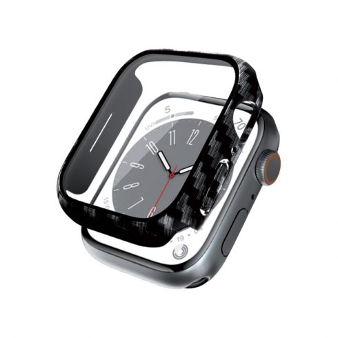 Crong Hybrid Watch Case - Ohišje s steklom za Apple Watch 41mm (Carbon)