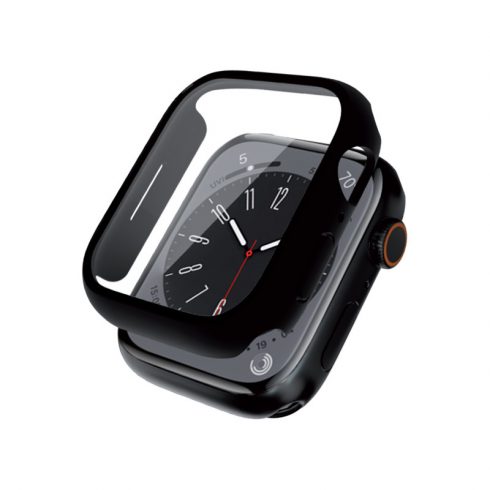 Crong Hybrid Watch Case - ohišje s steklom za Apple Watch 41 mm (črna)