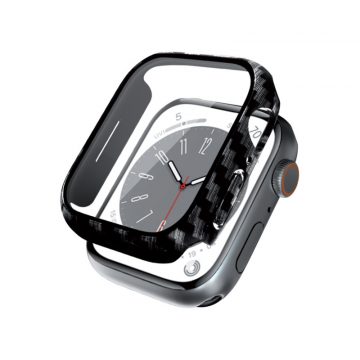   Crong Hybrid Watch Case - Ohišje s steklom za Apple Watch 45mm (Carbon)