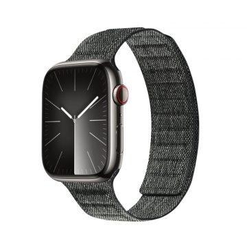   Crong Melange - Magnetni pas za Apple Watch 42/44/45/49 mm (black melange)