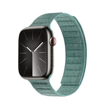   Crong Melange - Magnetni pas za Apple Watch 42/44/45/49 mm (turkizno melanž)