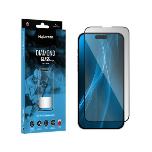 MyScreen DIAMOND GLASS LITE edge FULL GLUE črno zaščitno steklo Apple iPhone 14 Pro 6.1"