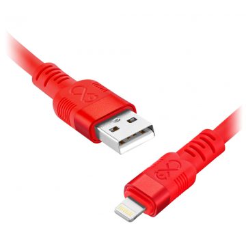   USB-A kabel - Lightning eXc WHIPPY Pro, 2M, 12W, hitro polnjenje, neon mix barva