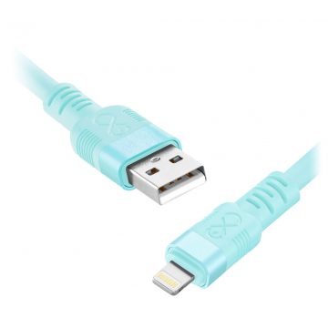   USB-A kabel - Lightning eXc WHIPPY Pro, 2M, 12W, hitro polnjenje, mešanica pastelnih barv