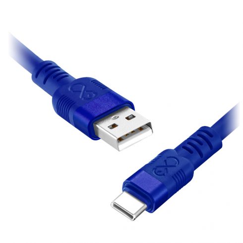 USB-A - USB-C eXc WHIPPY Pro kabel, 2M, 60W, hitro polnjenje, mešanica pastelnih barv