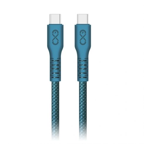 Kabel USB-C v USB-C eXc IMMORTAL, 0,9 m, 30 W, hitro polnjenje, mešana barva