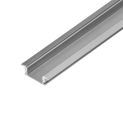 Aluminijasti profil za LED trakove, 2000 x 24,5 x 6,85 mm, vdolben v mavčne plošče, srebrn