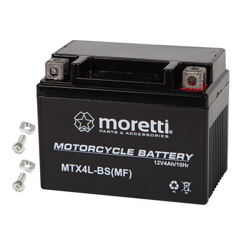 82-351# Motoristična baterija 12v 4ah mtx4l-bs moretti