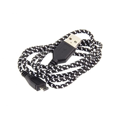 KK21C Micro USB kabel 1m, črna pletenica