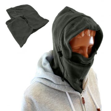 BQ42B Balaclava maska iz flisa 3 v 1 siva