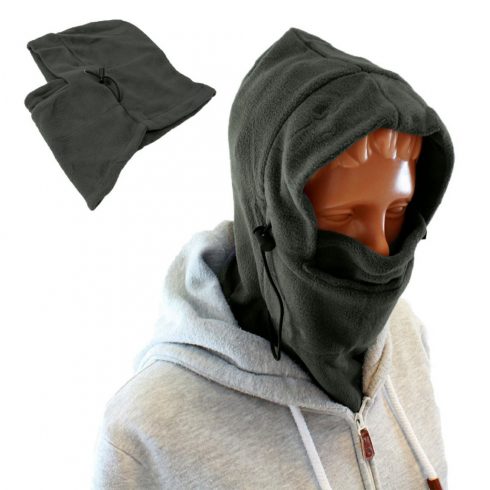 BQ42B Balaclava maska iz flisa 3 v 1 siva