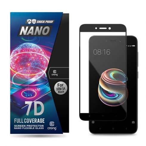 Crong 7D Nano Fleksibilno steklo – polno pokrito hibridno zaščitno steklo 9H Xiaomi Redmi 5A