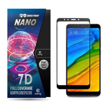   Crong 7D Nano Fleksibilno steklo – polno pokrito hibridno zaščitno steklo 9H Xiaomi Redmi 5