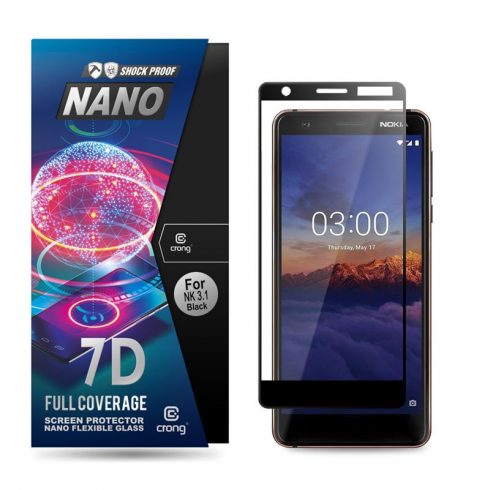 Crong 7D Nano Flexible Glass – Full Coverage Hybrid Screen Protector 9H Nokia 3.1