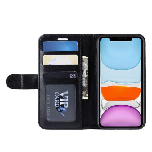 Crong Booklet Wallet - torbica iz PU usnja za iPhone 11 Pro Max (črna)