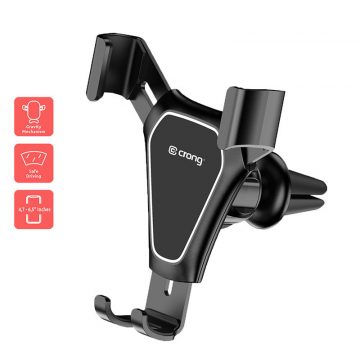   Crong Gravity Auto-Clip Car Holder - Gravity avto držalo 4,7 "- 6,5" (črna)