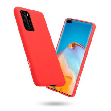 Crong Color Cover - Fleksibilen ovitek za Huawei P40 (rdeč)