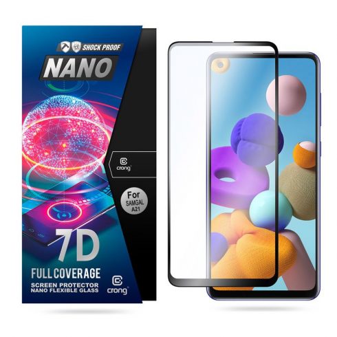 Crong 7D Nano Flexible Glass – Full Coverage Hybrid Screen Protector 9H Samsung Galaxy A21s