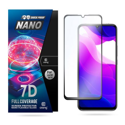 Crong 7D Nano Flexible Glass – hibridno zaščitno steklo s polno pokritostjo 9H Xiaomi Mi 10 Lite