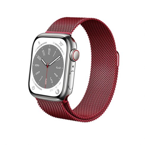 Crong Milano Steel za Apple Watch 38/40/41mm (Crimson Red)