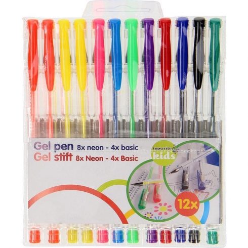 Topwrite - Set gel pisal (8 neonskih + 4 standardna)