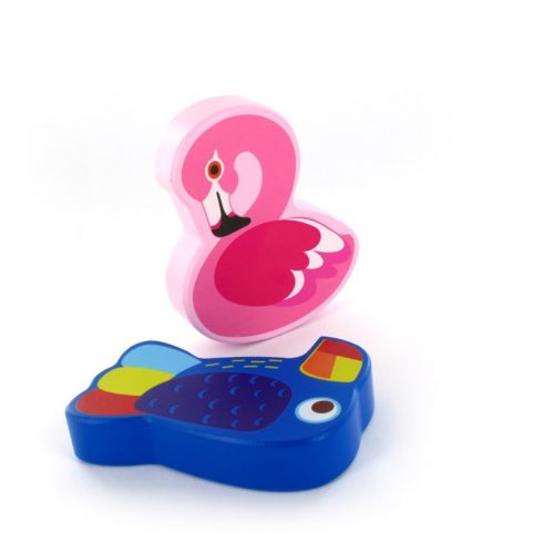 Lesene mešane ropotulje (Flamingo, Tukan), naključni izbor modela