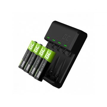   Polnilec Green Cell GC VitalCharger + 4x baterije AA 2000mAh Ni-MH