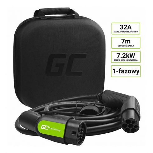 Kabel Green Cell GC Type 2 7,2kW 7m / 23 ft za polnjenje EV / PHEV