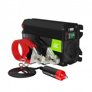   Green Cell - Napetostni pretvornik Inwerter PRO 12V na 230V 300W / 600W Modificiran sinusni val