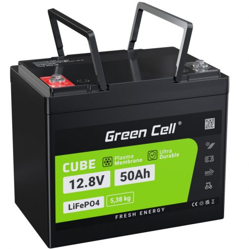 Green Cell - LiFePO4 12V 12.8V 50Ah baterija za fotovoltaične sisteme, avtodome in čolne