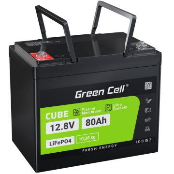   Green Cell - LiFePO4 12V 12.8V 80Ah baterija za fotovoltaične sisteme, avtodome in čolne