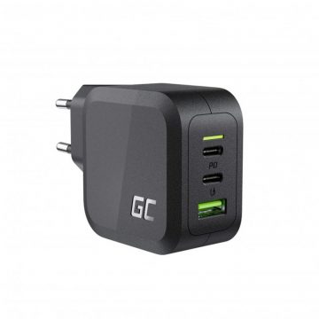   Green Cell GC PowerGaN 65 W (2x USB-C Power Delivery, 1x USB-A, združljiv s Quick Charge 3.0)