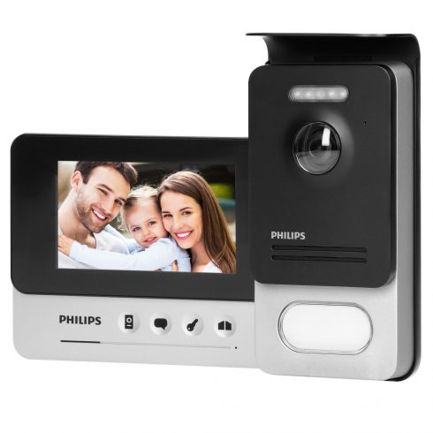 Philips WelcomeEye Compact, video domofon, slušalka, barva, LCD 4,3" OSD meni, nadzor vrat