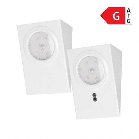 MAKAN LED set podomarnih svetilk 2W, 180lm, 4000K, z brezkontaktnim stikalom, bela