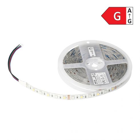 LED trak 12V, Samsung chipset 5050, 60L/m, 330lm/m, 14,4W/m, IP65, RGBW, 5m